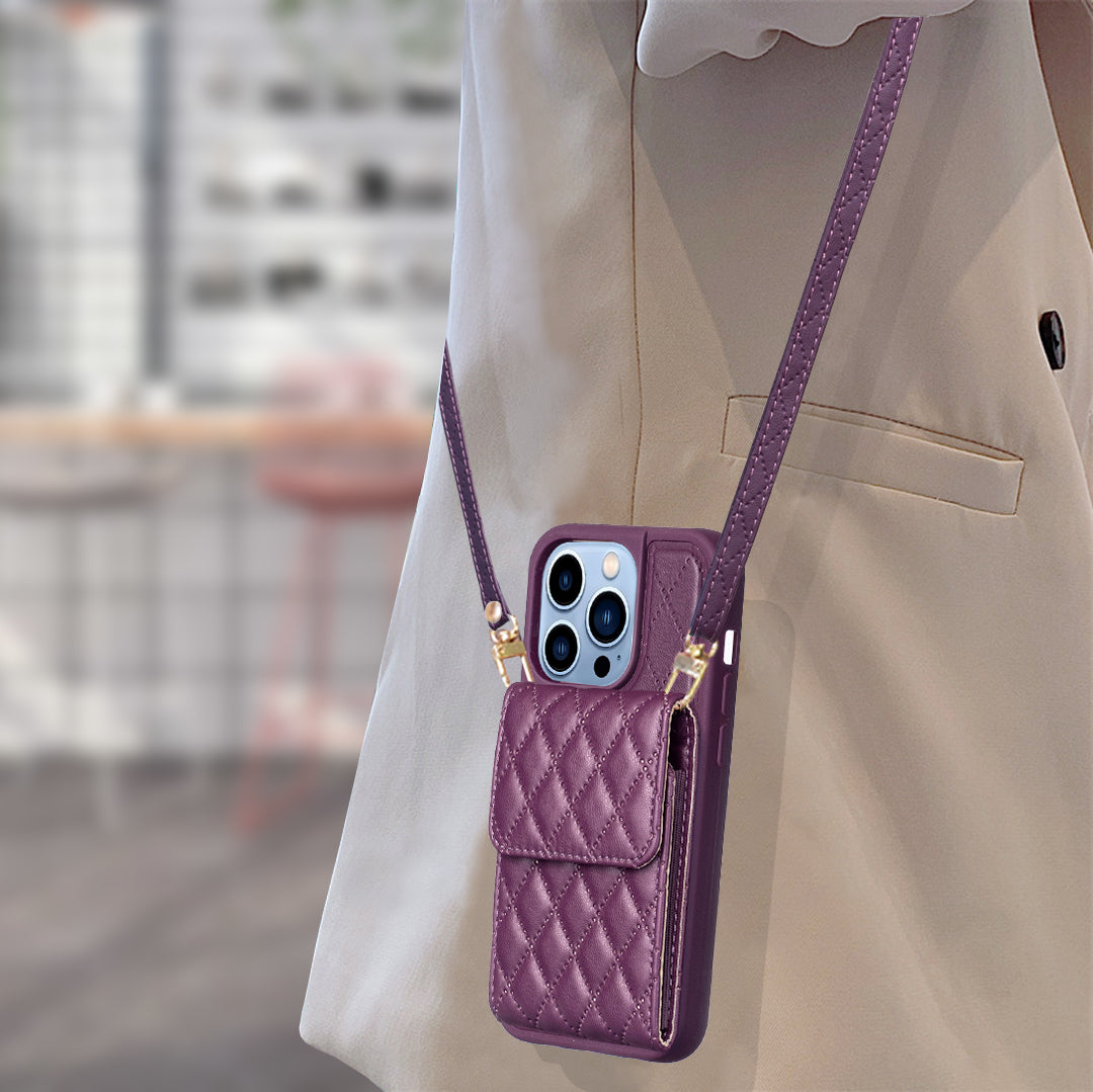 BF22-stil til iPhone 14 Pro Anti-ridse telefoncover Lodret kortholder Skulder Crossbody taske PU læder TPU telefoncover BF22-stil til iPhone 14 Pro Anti-ridse telefoncover Lodret kortholder Skulder Crossbody taske PU læder TPU telefoncover